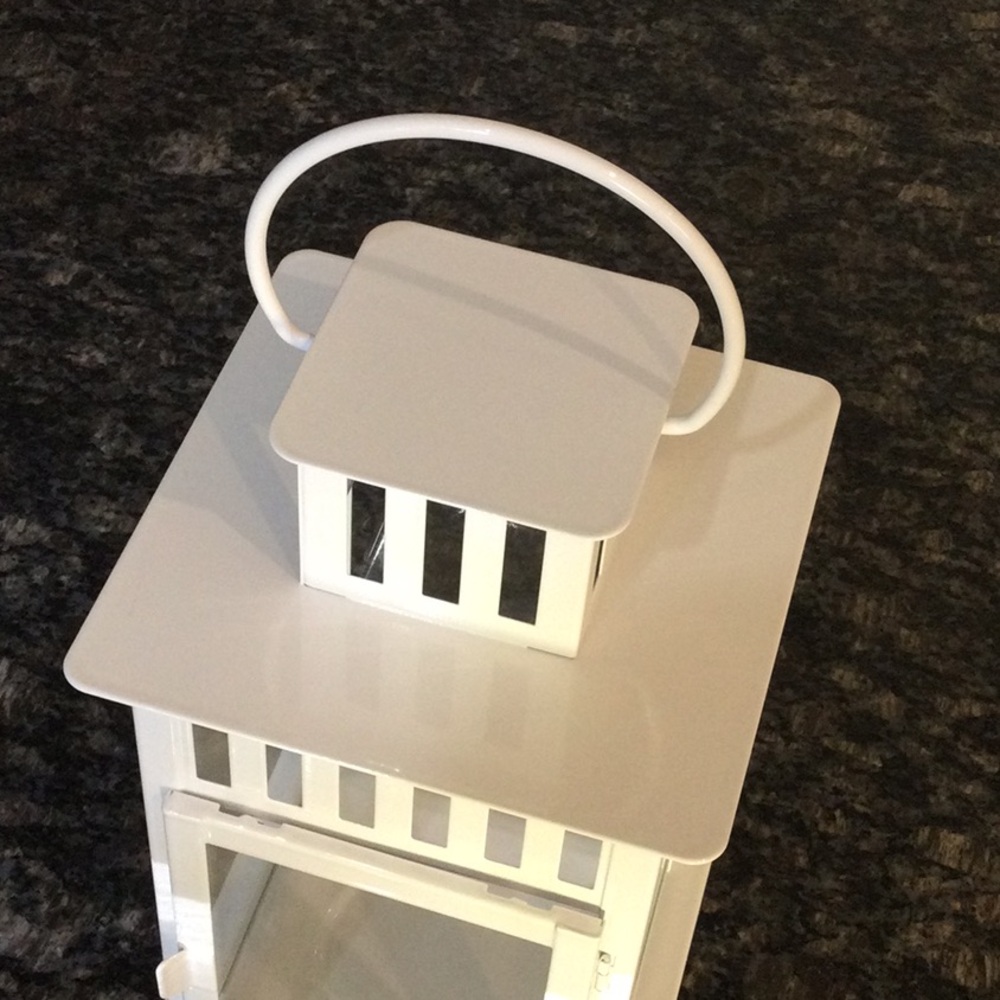 White Decorative Lantern - Picture 6 of 7